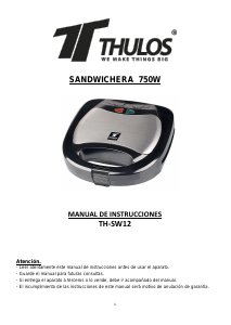 Manual de uso Thulos TH-SW12 Grill de contacto