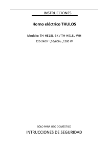 Manual de uso Thulos TH-HE18L Horno