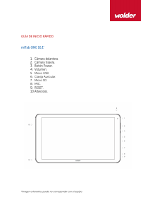 Manual de uso Wolder miTab One 10.1 Tablet