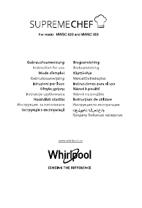 Manuale Whirlpool MWSC 833 B Microonde
