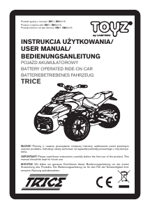Instrukcja Toyz Trice Samochód dla dzieci