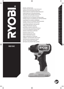 Manuale Ryobi RID18C-0 Avvitatore pneumatico