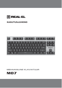 Kasutusjuhend Real-El M07 Klaviatuur