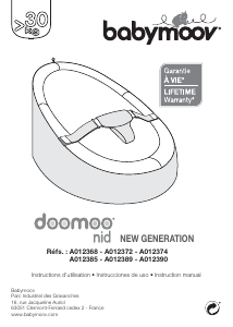 Manual Babymoov A012368 Doomoo Nid Bouncer