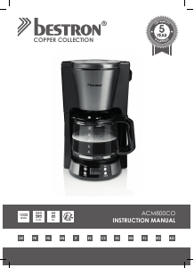 Manual de uso Bestron ACM800CO Máquina de café