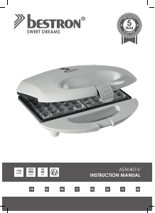 Manual Bestron ASW401V Waffle Maker