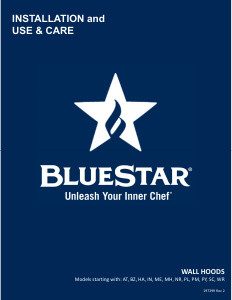 Manual BlueStar HA048MLPLT Cooker Hood