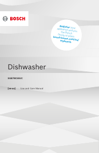 Manual Bosch SGE78C55UC Dishwasher