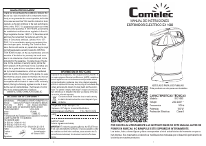 Manual de uso Comelec EX1680 Exprimidor de cítricos