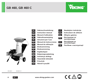 Käyttöohje Viking GB 460 C Oksasilppuri