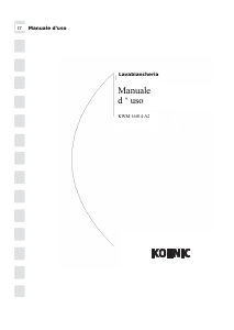 Manuale Koenic KWM 16014 A2 Lavatrice