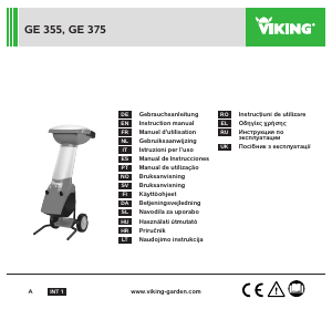 Käyttöohje Viking GE 355 Oksasilppuri