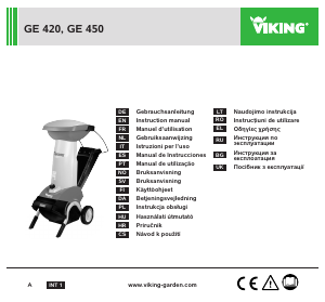 Käyttöohje Viking GE 420 Oksasilppuri