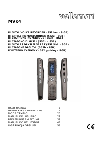 Manual Velleman MVR4 Audio Recorder