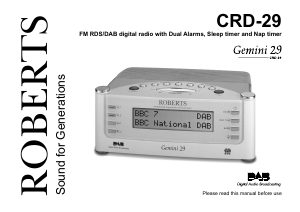Handleiding Roberts CRD-29 Gemini 29 Radio