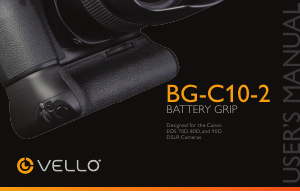 Manual Vello BG-C10-2 Battery Grip