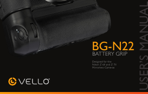 Manual Vello BG-N22 Battery Grip