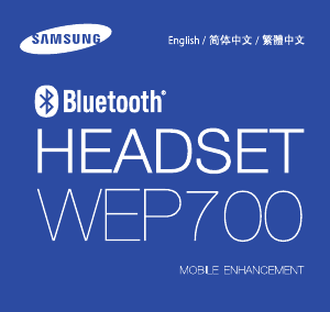Manual Samsung WEP700 Headset