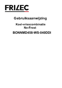 Handleiding Frilec BONN-MD458-WS-040DDI Koel-vries combinatie