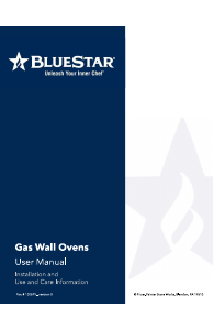 Manual BlueStar BWO36AGSV2 Oven