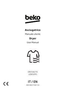 Manuale BEKO UD832RS Asciugatrice