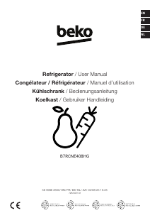 Mode d’emploi BEKO B7RCNE408HG Réfrigérateur combiné