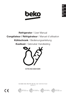 Mode d’emploi BEKO B7RCNE408HXBR Réfrigérateur combiné