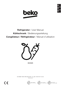 Bedienungsanleitung BEKO KG545 Kühl-gefrierkombination