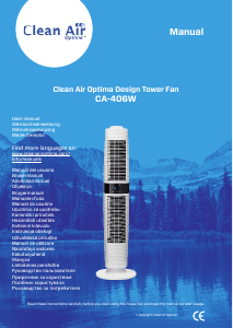 Manual Clean Air CA-406W Optima Design Fan