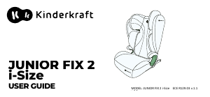 Manuale Kinderkraft Junior Fix 2 i-Size Seggiolino per auto