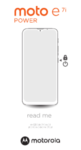 Manual de uso Motorola Moto E7i Power Teléfono móvil
