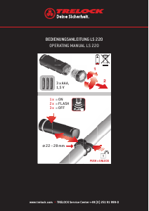 كتيب مصباح دراجة هوائية LS 220 Trelock