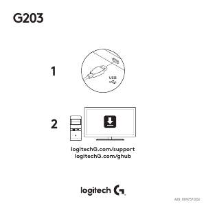 Kullanım kılavuzu Logitech G203 Fare