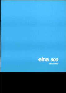 Manual Elna 500 Electronic Sewing Machine