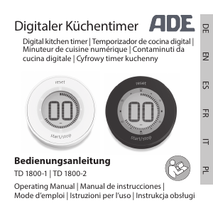 Manual de uso ADE TD 1800 Temporizador de cocina