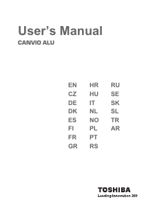 Manual Toshiba Canvio Alu Hard Disk Drive