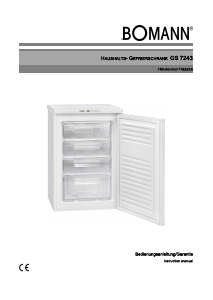 Bedienungsanleitung Bomann GS 7243 Gefrierschrank