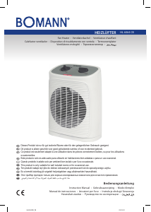 Manuale Bomann HL 6064 CB Termoventilatore