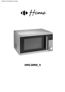 Manual Carrefour Home HMG30MD_9 Microwave