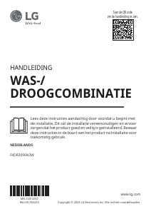 Handleiding LG F4DR3096N3W Was-droog combinatie