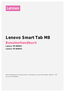 Bedienungsanleitung Lenovo TB-8505XS Smart Tab M8 Tablet