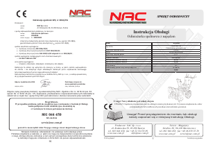 Instrukcja NAC KC621BS Odśnieżarka