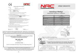 Instrukcja NAC KCM624-F Odśnieżarka