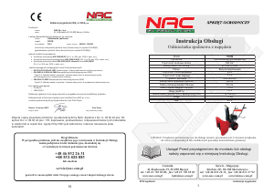 Instrukcja NAC JZ7807B Odśnieżarka