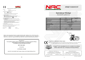 Instrukcja NAC KCB25-F Zamiatarka ręczna