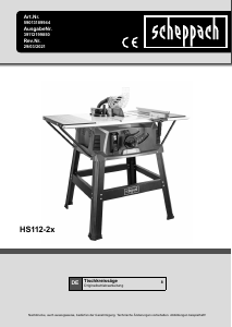 Bedienungsanleitung Scheppach HS112-2x Tischsäge