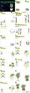 Manual Sluban set M38-B1075D Pleyerid Potted plants white flowers
