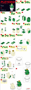 Manual Sluban set M38-B1073B Pleyerid Potted plants cactus