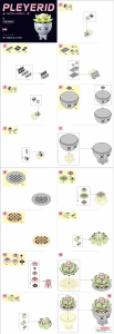 Manual Sluban set M38-B1076A Pleyerid Potted plants succulent