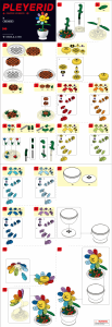 Manual Sluban set M38-B1073D Pleyerid Potted plants colorful flowers
